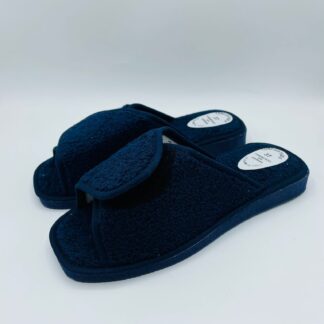 Zapatilla casa mujer velcro rizo