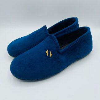 Zapatillas de casa cerrada liso marino