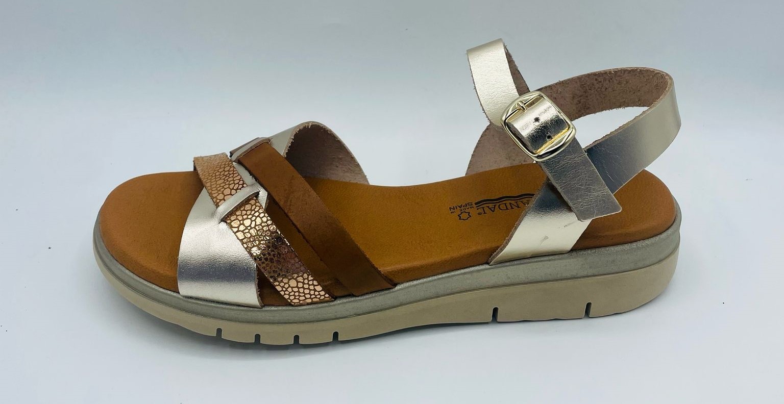 Sandalia mujer en piel Blusandal 251063 - Imagen 3