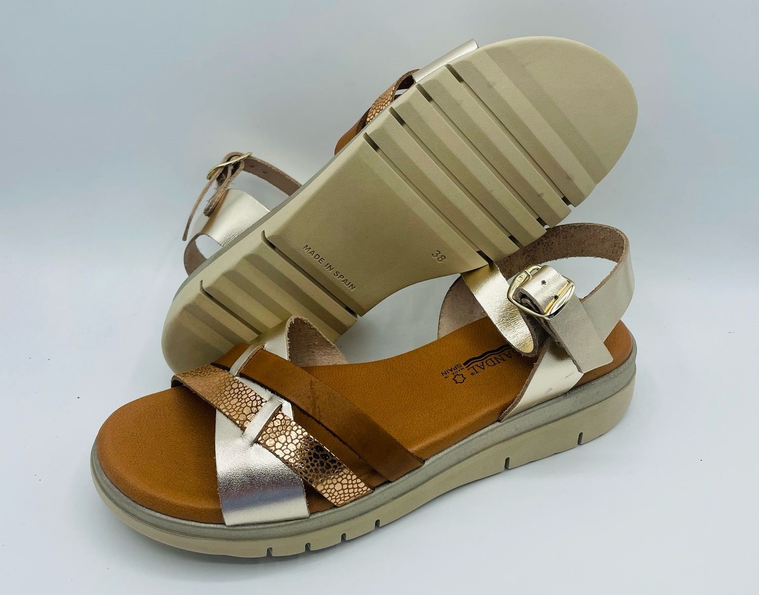 Sandalia mujer en piel Blusandal 251063 - Imagen 4