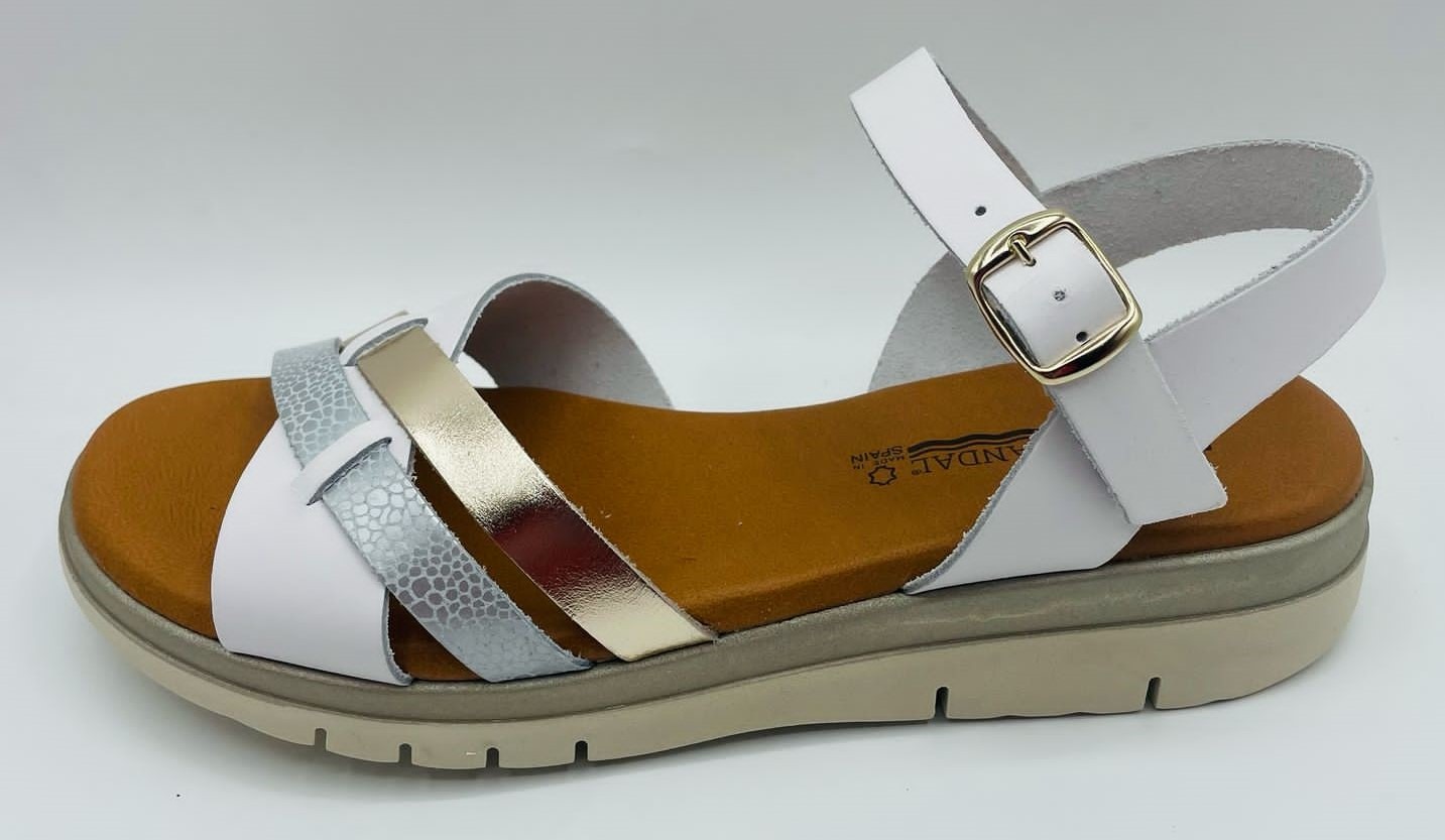 Sandalia mujer en piel Blusandal 251063 - Imagen 8