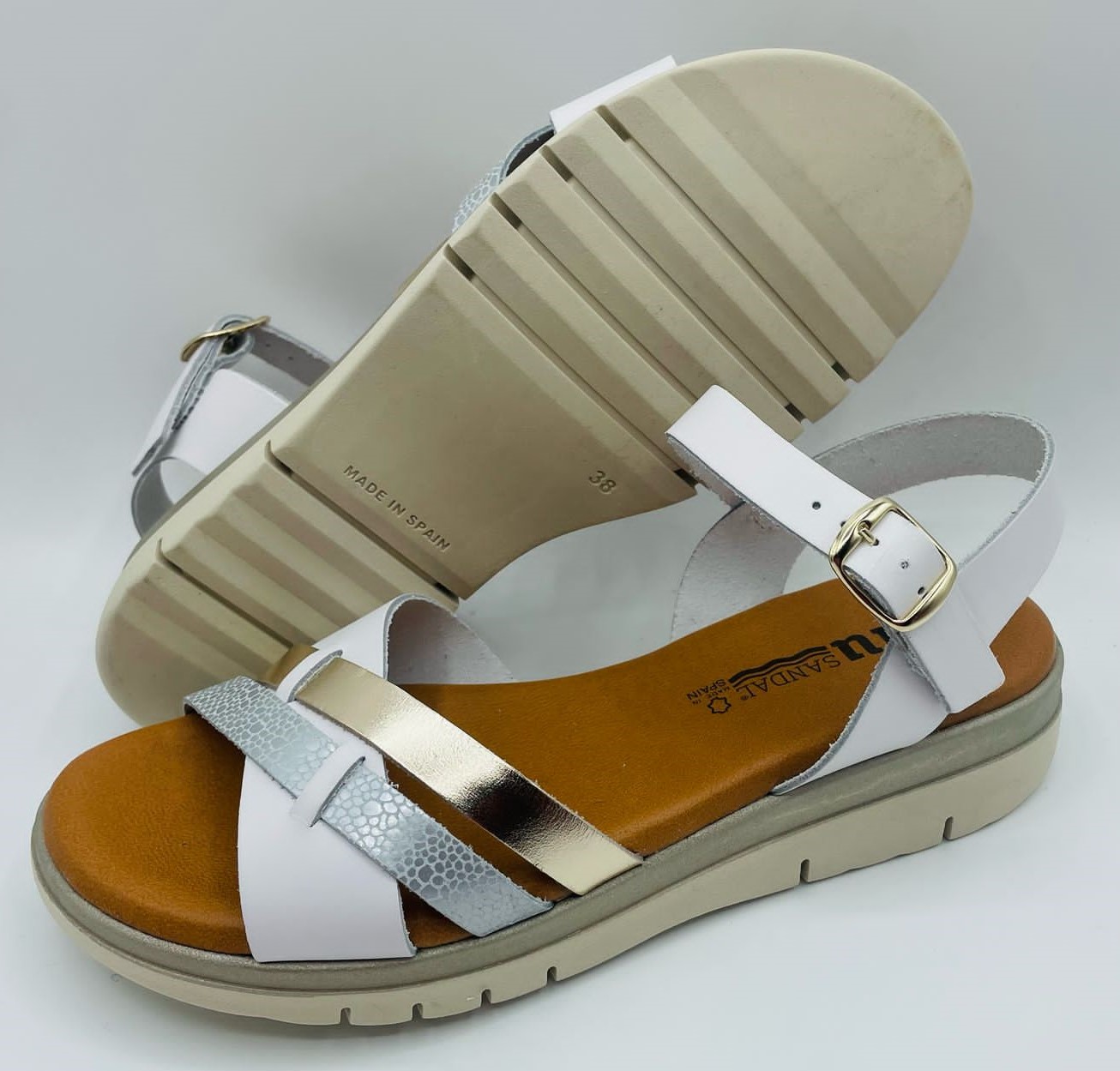 Sandalia mujer en piel Blusandal 251063 - Imagen 9