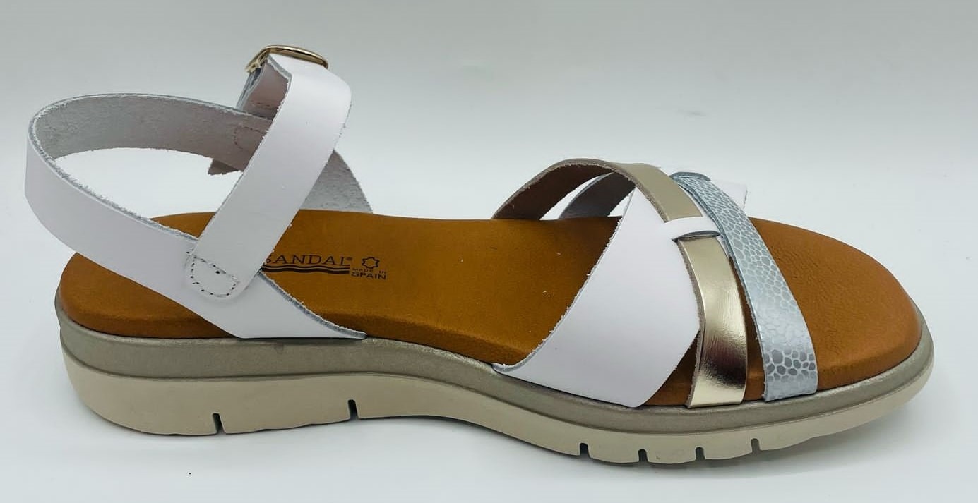 Sandalia mujer en piel Blusandal 251063 - Imagen 7