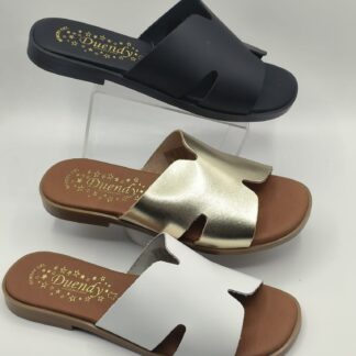 Sandalia pala en piel Duendy 3822