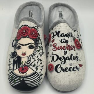 Zapatillas de casa Frida Kahlo plantilla extraíble