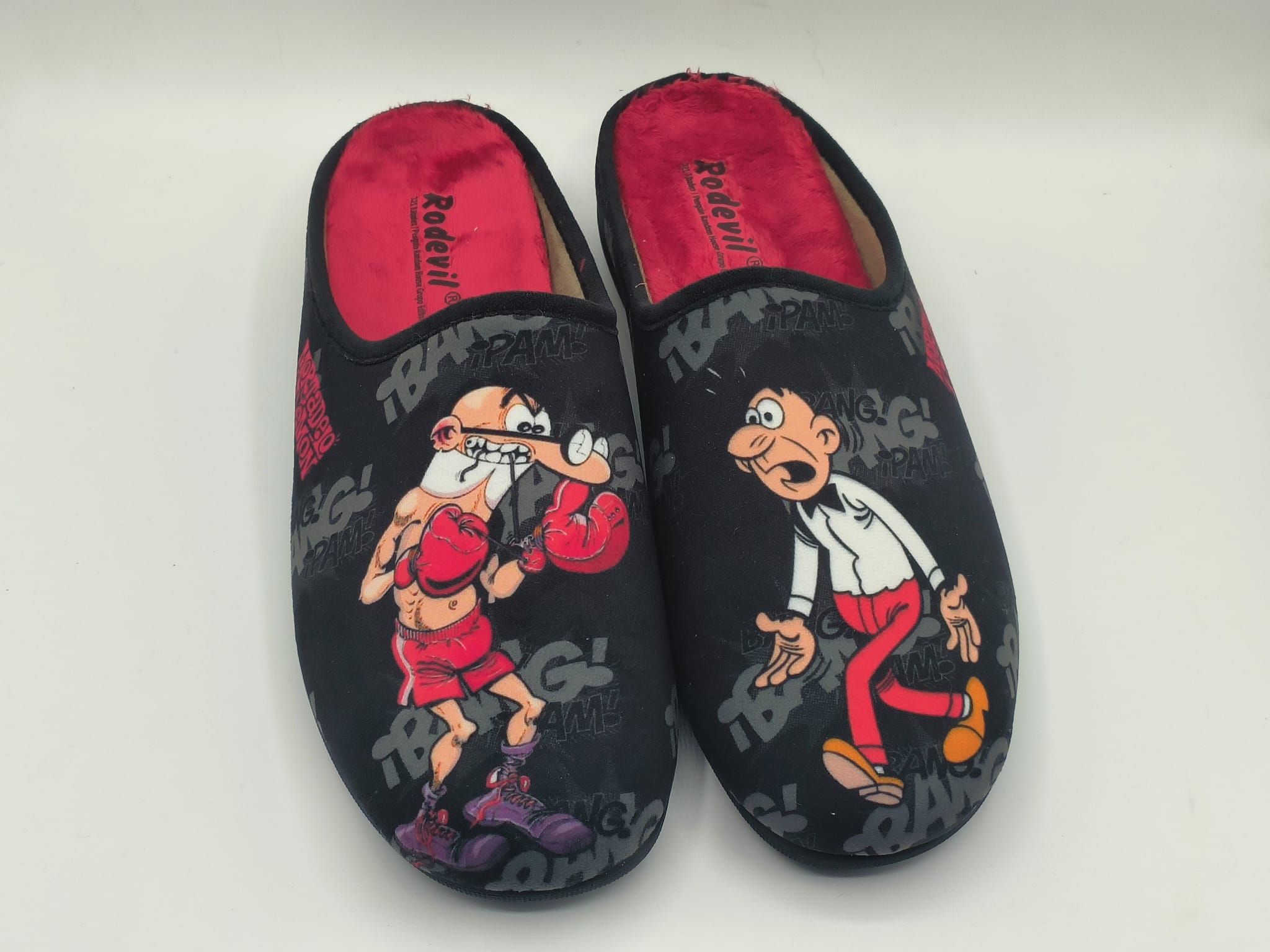 Zapatillas de casa Mortadelo y Filemón boxeo Rodevil