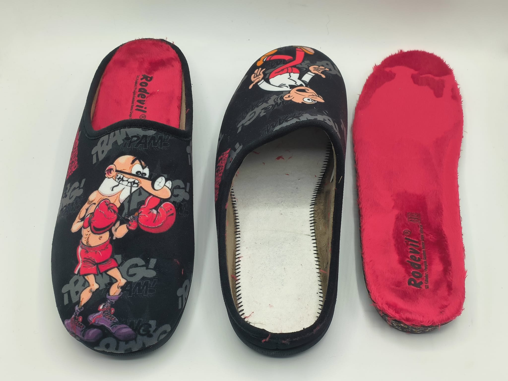 Zapatillas de casa Mortadelo y Filemón boxeo Rodevil - Imagen 4