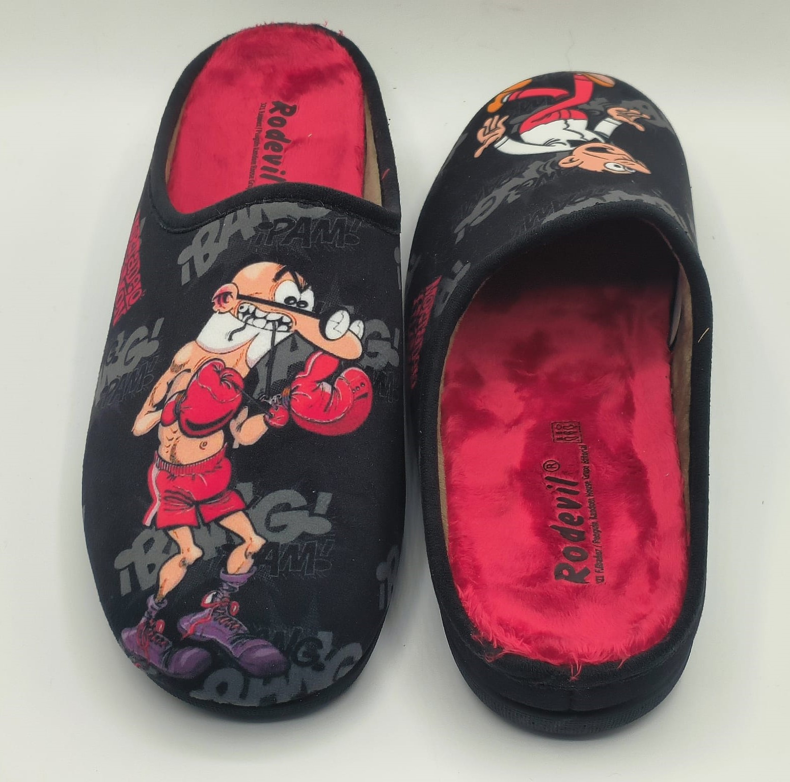 Zapatillas de casa Mortadelo y Filemón boxeo Rodevil - Imagen 2