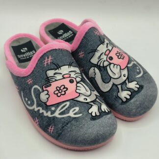 Zapatilla de casa gatito Smile Sevillas x28469