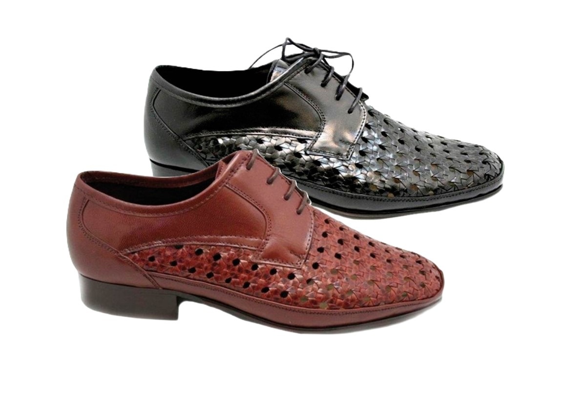 Zapato piel trenzado caballero Calzados JR 348