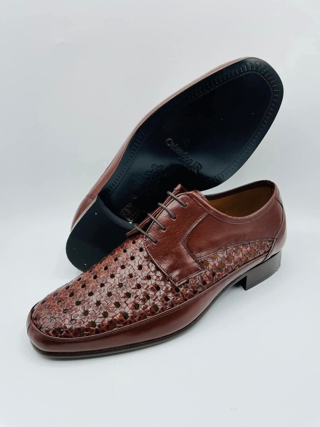 Zapato piel trenzado caballero Calzados JR 348 - Imagen 2