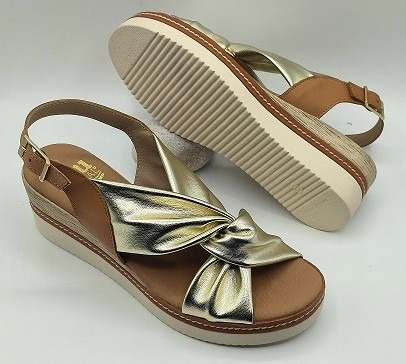 Sandalia mujer en piel con cuña Blusandal 229 - Imagen 8