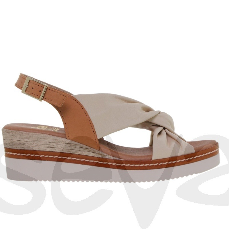 Sandalia mujer en piel con cuña Blusandal 229 - Imagen 2