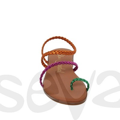 Sandalia plana dedo trenzada Blusandal 951 - Imagen 2