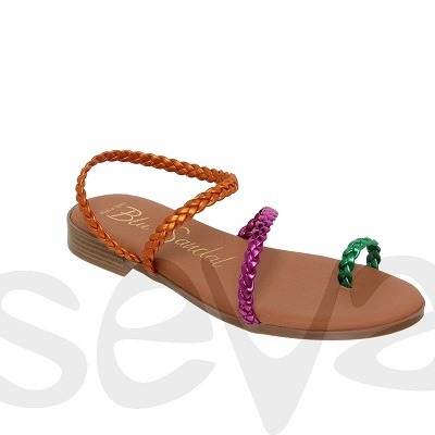 Sandalia plana dedo trenzada Blusandal 951 - Imagen 3