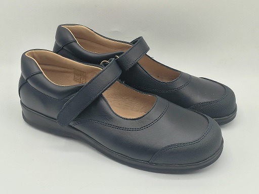 Zapato colegial niña con velcro Jam 8029p