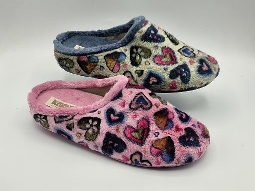 Zapatillas casa corazones plantilla extraíble Kokis 71036