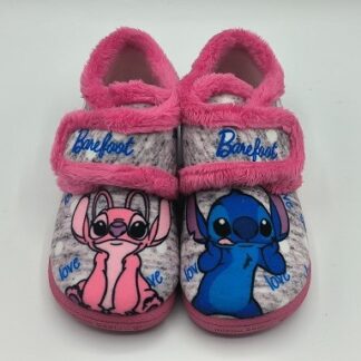 Zapatilla de casa cerrada infantil Stitch y Angel barefoot