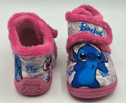 Zapatilla de casa cerrada infantil Stitch y Angel barefoot - Imagen 8
