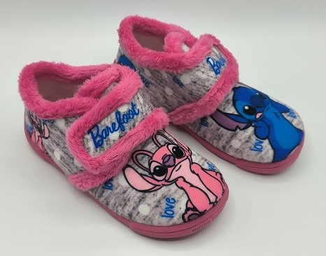 Zapatilla de casa cerrada infantil Stitch y Angel barefoot - Imagen 2