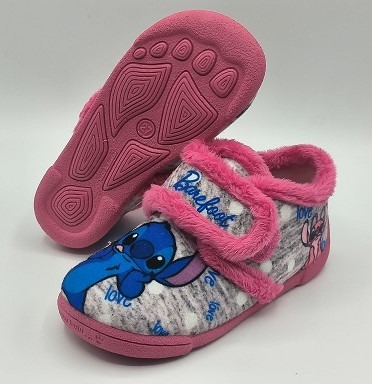Zapatilla de casa cerrada infantil Stitch y Angel barefoot - Imagen 5