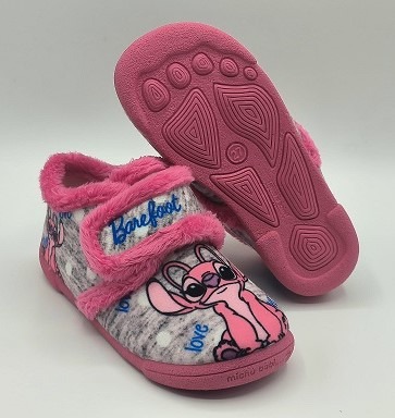 Zapatilla de casa cerrada infantil Stitch y Angel barefoot - Imagen 3