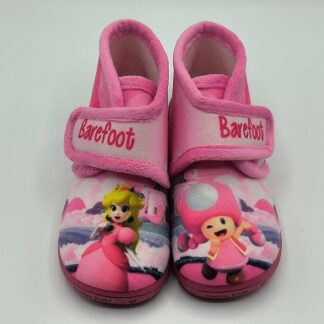 Botita infantil de casa Princesa Peach Mario Bros barefoot