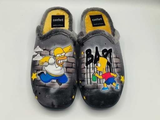Zapatillas de casa caballero Homer y bart Simpsons