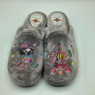 Zapatillas de casa mujer Chica Love Paris Alcalde 6001