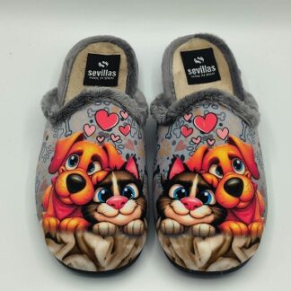 Zapatillas de casa mujer Perro y gato Sevillas 37-3